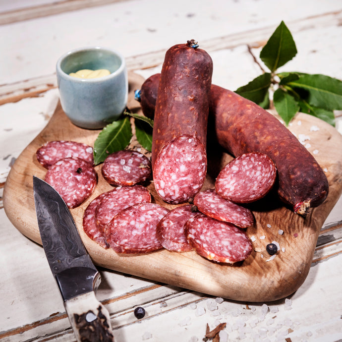 Wildschwein-Salami im Stück 150g