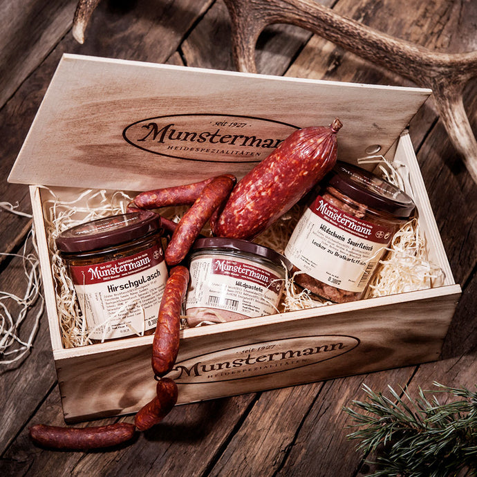 Präsentkiste, Heidespezialitäten, Fleisch- und Wurstware